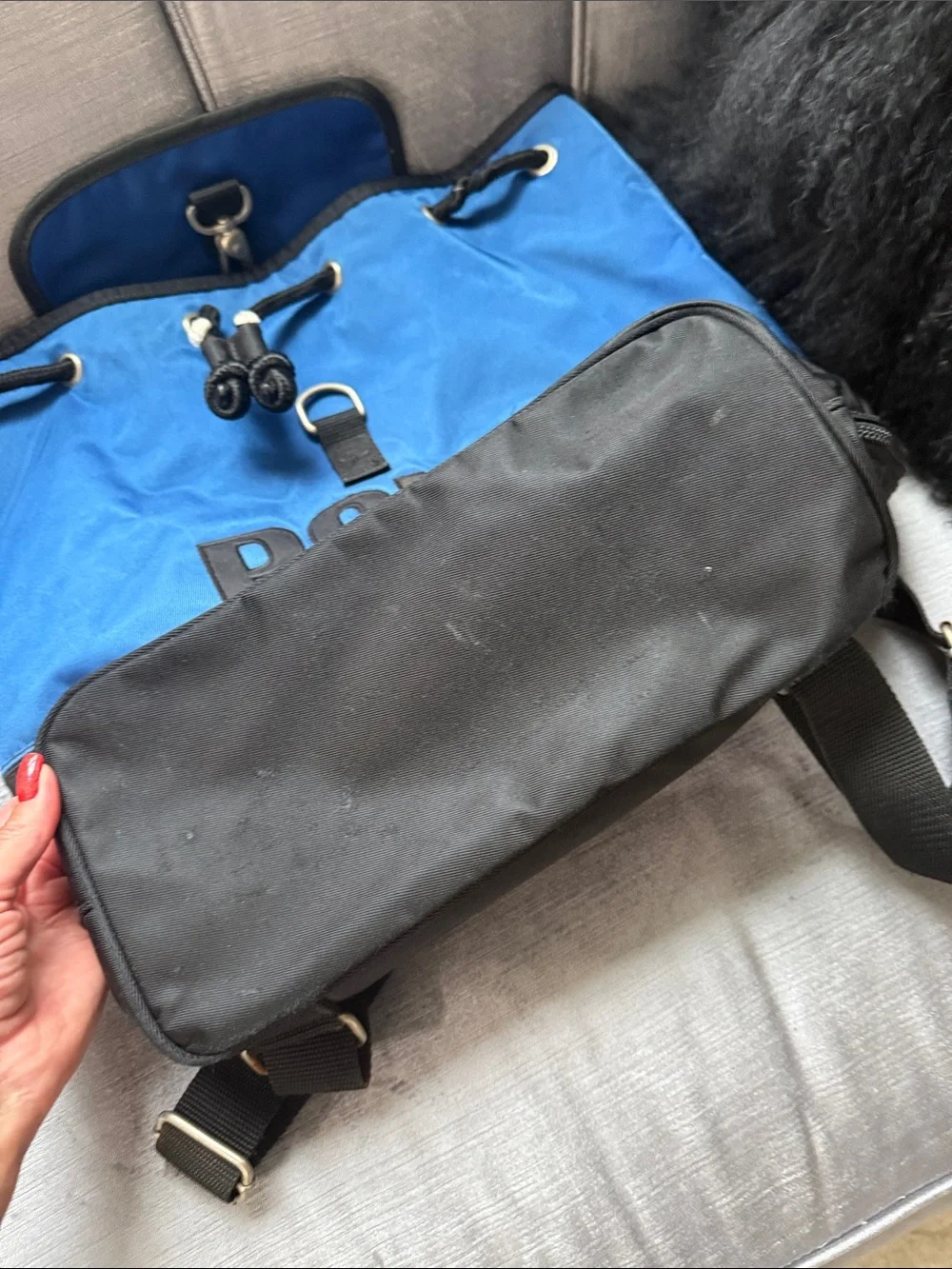 Polo by Ralph Lauren Blue, Black & Yellow SPORT Drawstring Backpack